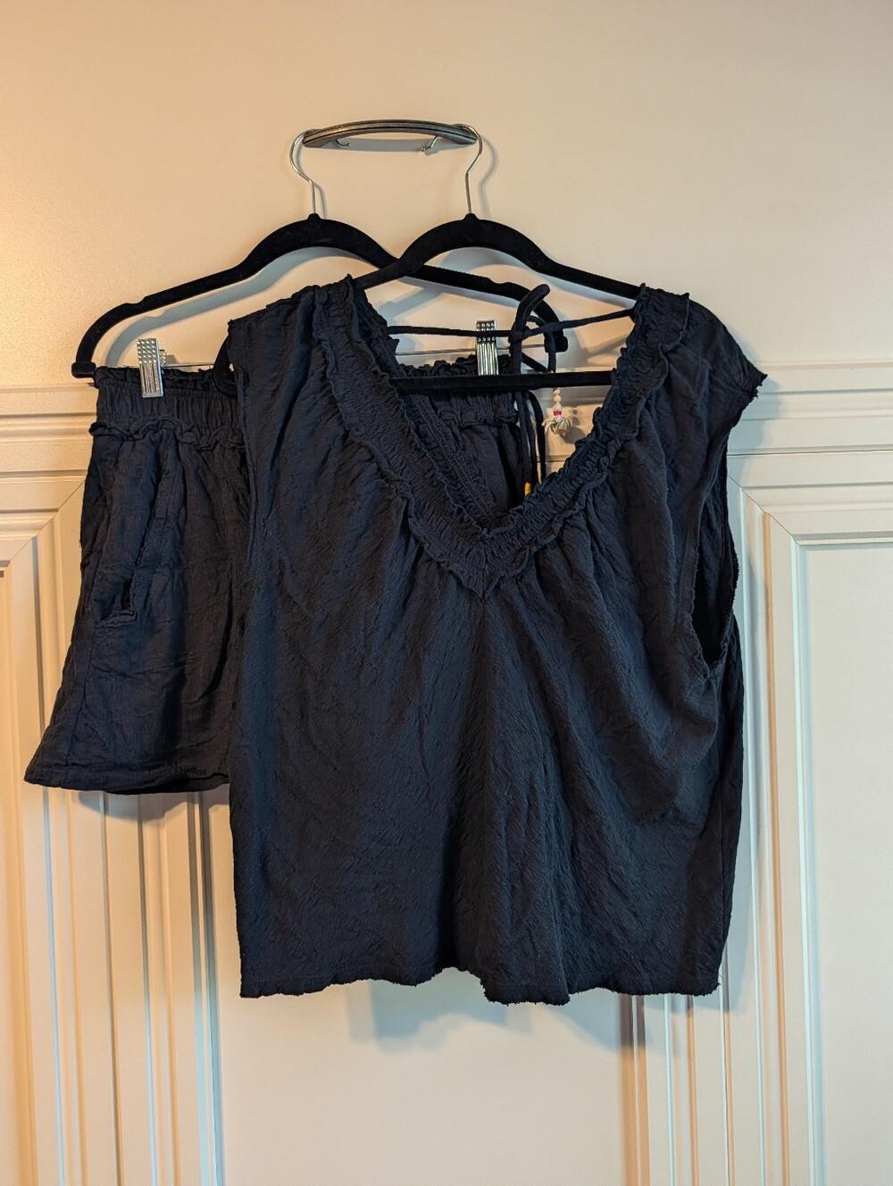 Anthropologie Daily Practice Black Women's Swim Coverup Set - Size Medium